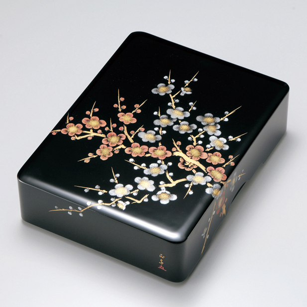 光琳文庫 芙蓉 黒内梨地 漆塗り・木製 11-13903 (製造中止) 漆器の井助