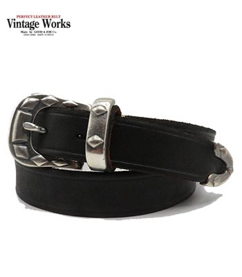 Vintage Works ヴィンテージワークス 茶芯|厚銀メッキ真鍮バックル|5