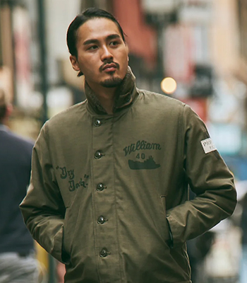 PHERROW'S フェローズ バックサテン|アルパカ混|デッキジャケット『N-1