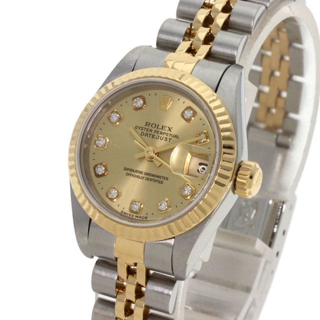 ROLEX ロレックス 69173G デイトジャスト 10P ダイヤモンド 腕時計
