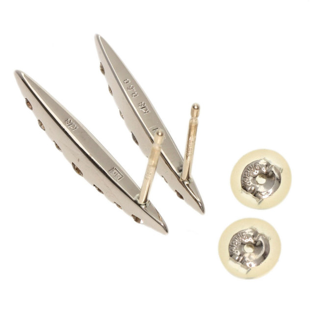 Kashikey カシケイ ネイキッド ブラウン ダイヤモンド ピアス K18BG