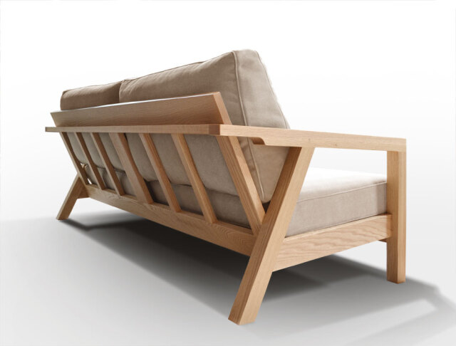 Chene（シェヌ）ウッドフレームソファー2.5人掛（幅170cm×奥行83cm