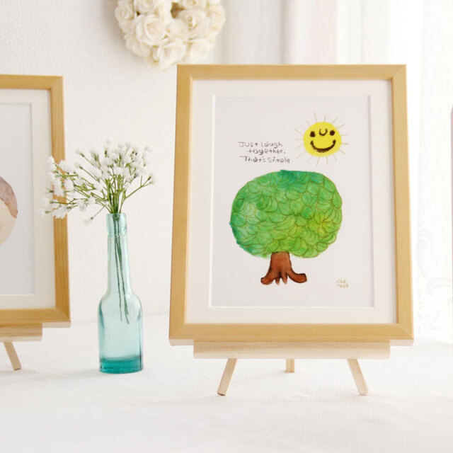 絵画インテリアアート「Laugh together. いっしょに笑おう」 (りかねだ