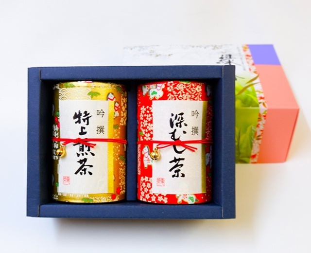 2026年干支デザイン 「午」 宇治茶ギフト 煎茶・深蒸し煎茶セット 80g