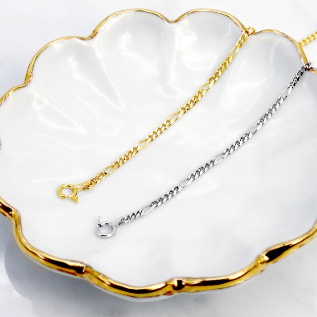 ブレスレット チェーン レディース メンズ ゴールド 18金 k18 フィガロ