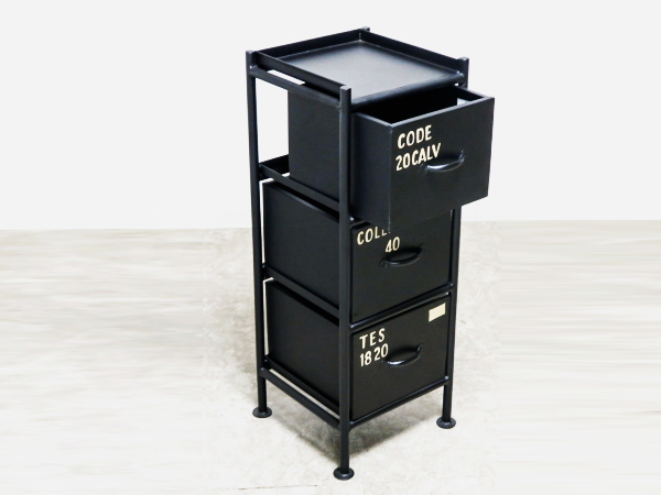 MSG インダストリアル スチールチェスト（3段） 【POINT】 家具