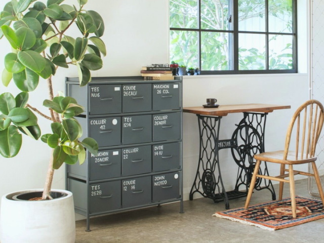 ヴィンテージ コーヒー麻袋 アイアンスタンド 収納 店舗什器