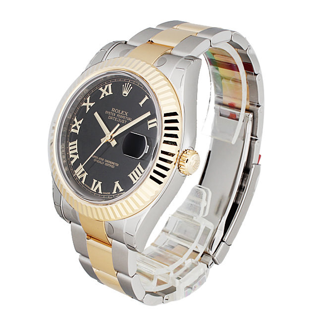 116333 ロレックス(ROLEX) デイトジャストII ブラック/ローマ 新品