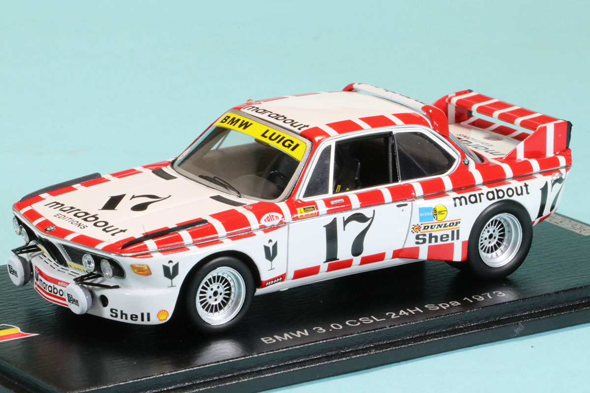 スパーク 1/43 BMW 3.0 CSL スパ 24h 1973 No.17 100SPA07 ミニカー