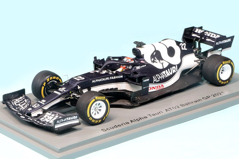 スパーク 1/43 アルファ タウリ AT02 バーレーンGP 2021 9th 角田裕毅