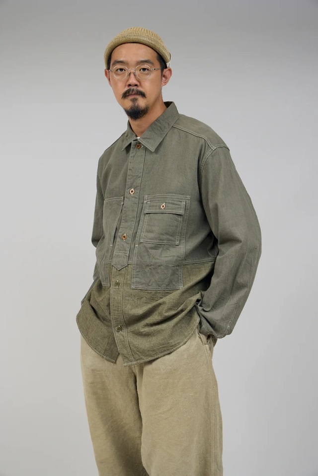 80490010015 Nigel Cabourn UTILITY SHIRT TYPE2 - 10oz DENIM