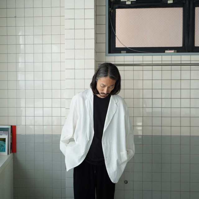 COMOLI サマーウール タンクトップ CHARCOAL