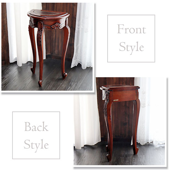 アンティーク調・猫脚ハーフムーンコンソール 幅40cm ｜Y-KAGU(輸入