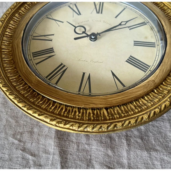 アンティーク ウォールクロック 壁掛け時計 ゴールド｜Y-KAGU(輸入家具