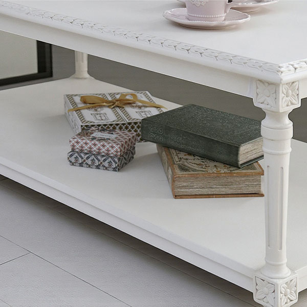 フレンチテイスト カントリーグレース センターテーブル 幅120cm