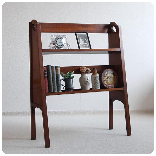 イギリス アンティーク ブックシェルフ/オーク/本棚/飾り棚