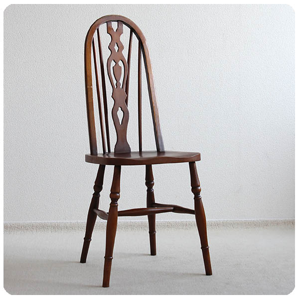 イギリス アンティーク 家具 ハイバック ダイニング チェア 椅子 419A1