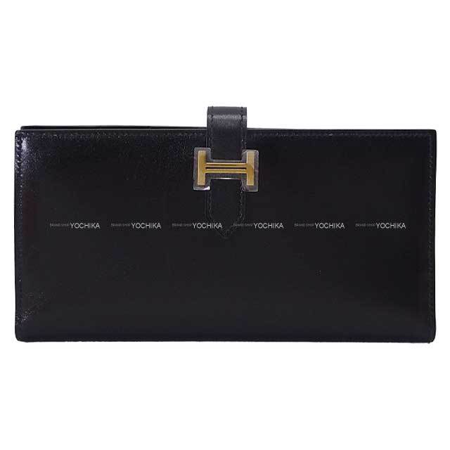 HERMES エルメス 長財布 ベアンスフレ 黒 (ブラック) ボックスカーフ