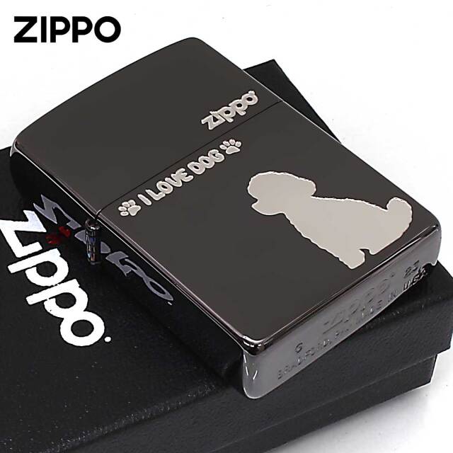 Zippo ジッポー トイプードル 犬 ドック ブラックニッケル TP_BN1