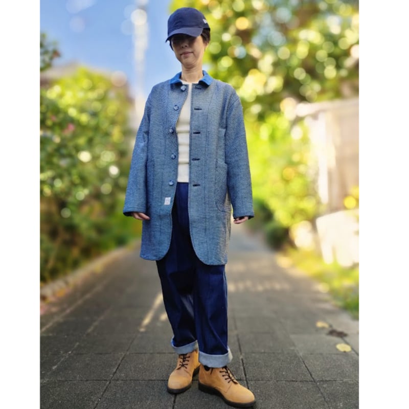 IFCO011-233インディゴ刺し子のワークコート | シロヤイチガントウキョウ