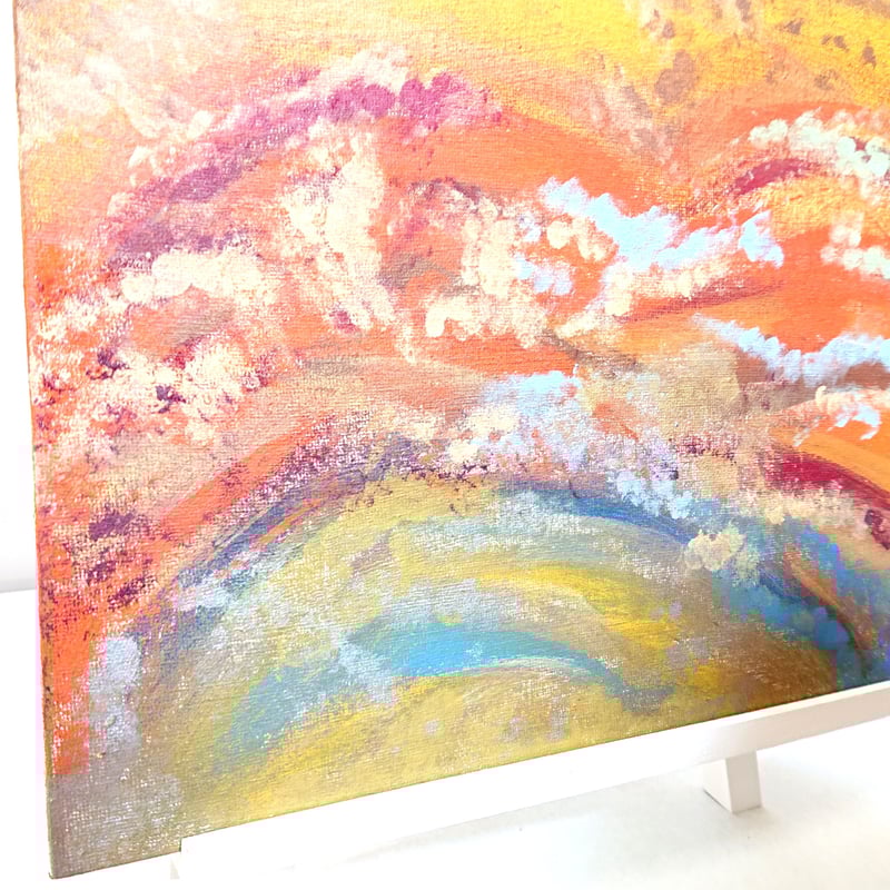 抽象画アート『夜明け』キャンバスボード原画 | アトリエ葱