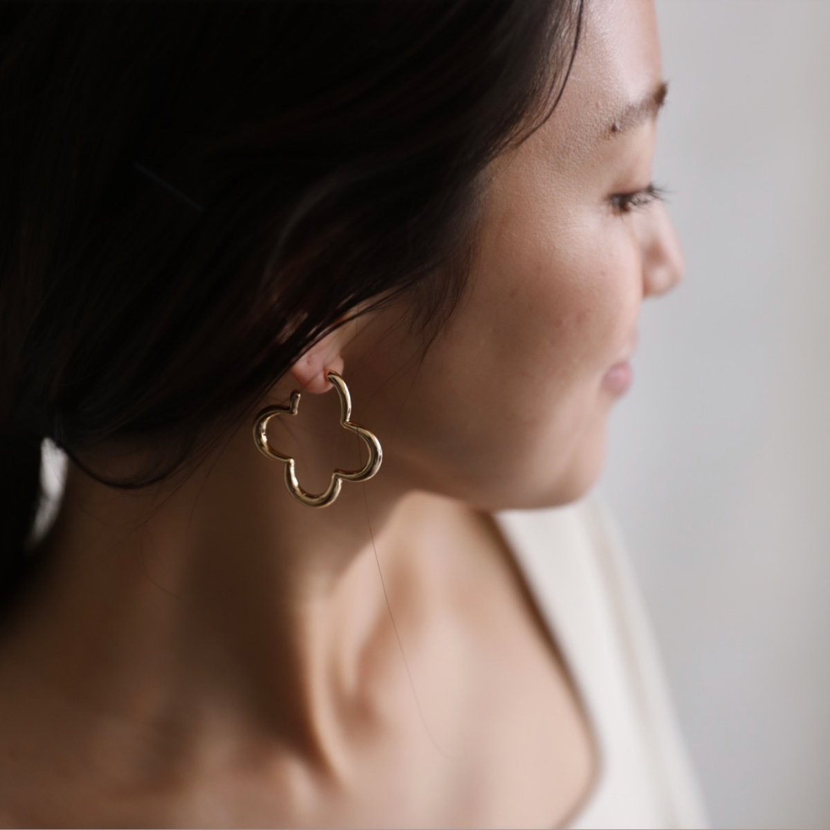 clover hoop pierce | decollte_accessory