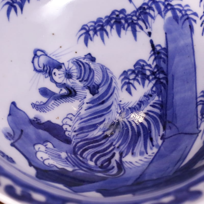 古伊万里 染付竹虎文高脚鉢 | LYAN ARTS' Collection online shop