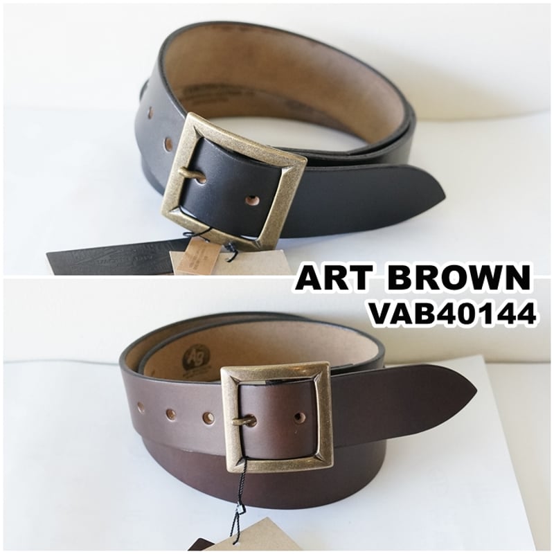 ARTBROWN(アートブラウン)メンズ レザーベルト 40144 本革 クロム
