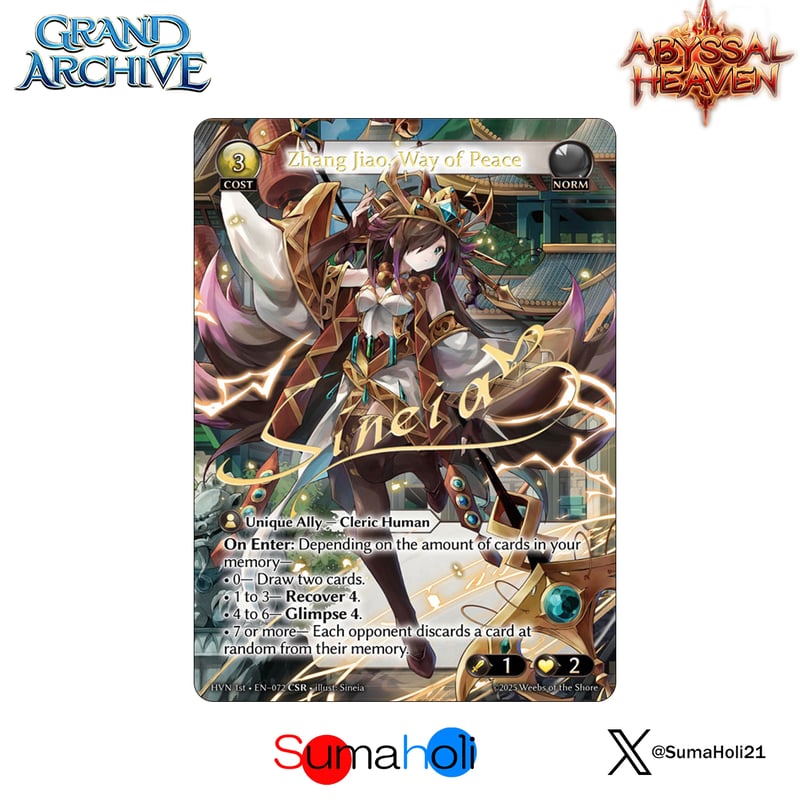 Grand ArchiveTCG『Zhang Jiao, Way of Peace』Abyss