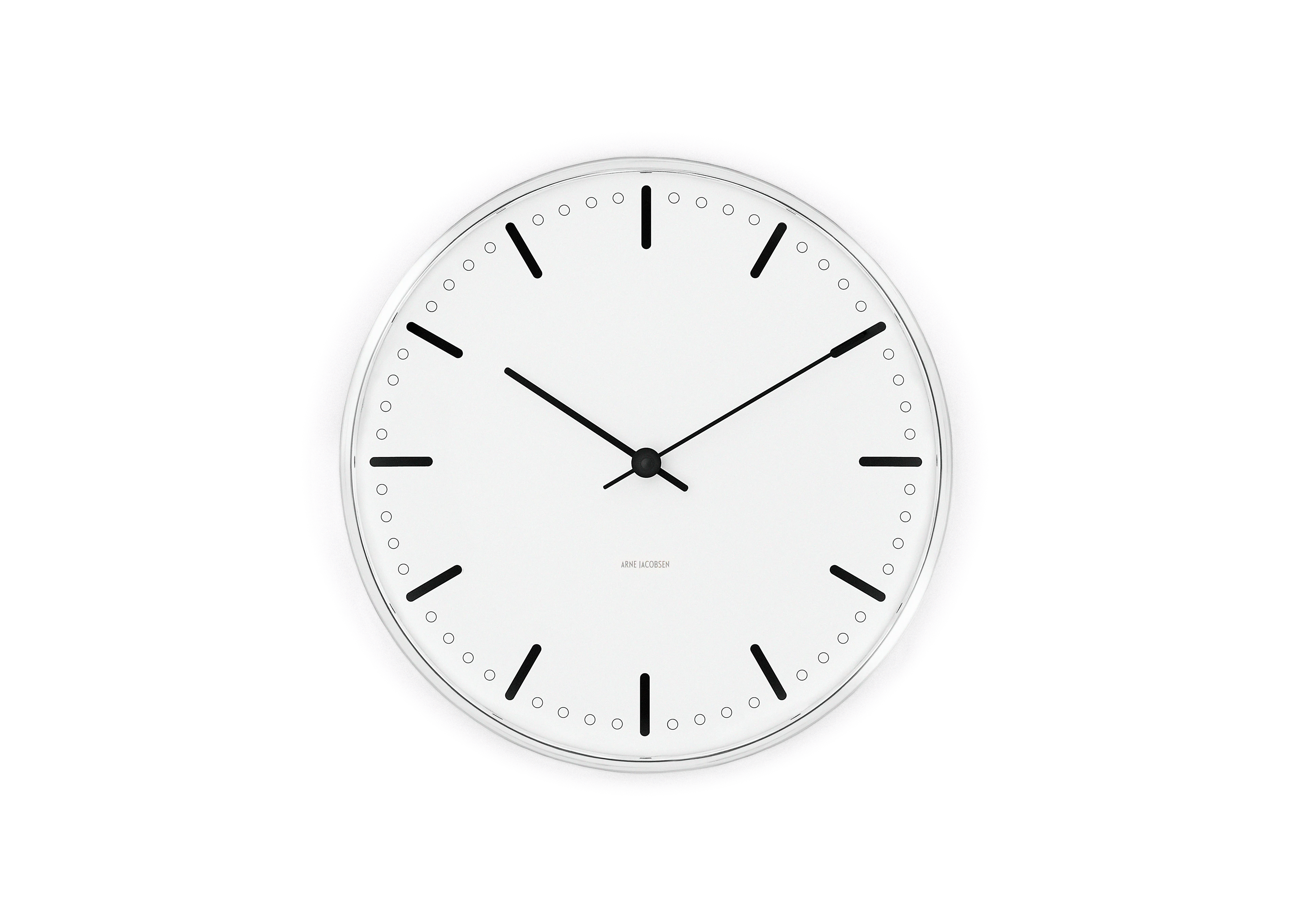 Arne Jacobsen Clocks Wall clock Ø21 cm in White/Black