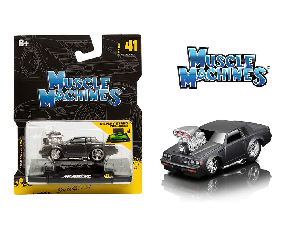 1:64 Muscle Machines - 1987 Buick GNX (Dark Grey Metallic), Muscle