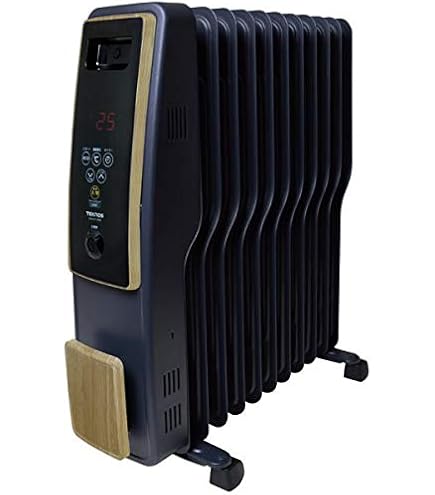 Amazon | テクノス オイルヒーター11枚フィン デジタル表示 黒艶消し