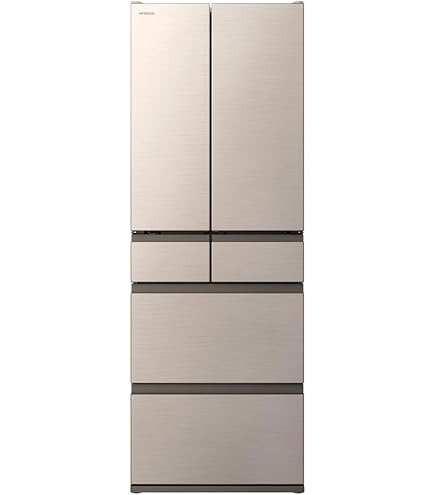 Amazon.co.jp: 日立 冷蔵庫 幅65cm 475L シャンパン R-H48R N 6ドア