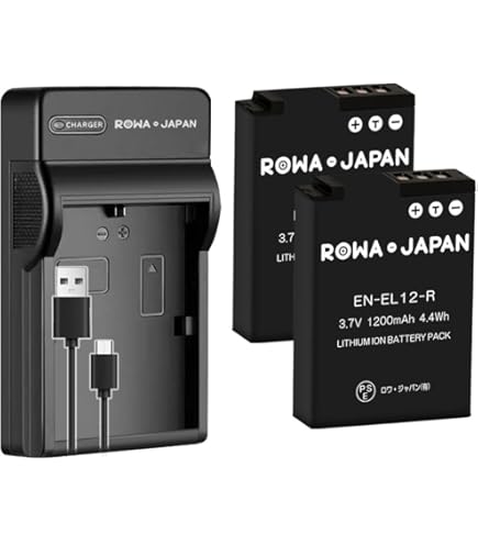 Amazon | str ニコン COOLPIX EN-EL12 対応 互換バッテリー [純正充電