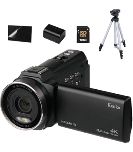 Amazon | ケンコー ビデオカメラ 4K KC-Z4K10 光学3倍ズーム＆フィルム