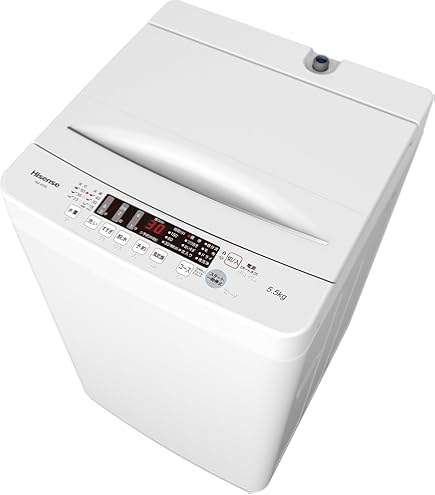 Amazon.co.jp: ハイセンス 全自動 洗濯機 5.5kg HW-T55C 本体幅50cm