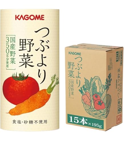 Amazon.co.jp: カゴメ 350g分の野菜満喫つぶこれセット（つぶより6