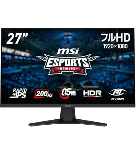 Amazon.co.jp: MSI Optix G271 ゲーミングモニター IPS平面パネル