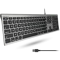 Amazon | MACALLY mac キーボード US配列 有線 オールアルミフレーム