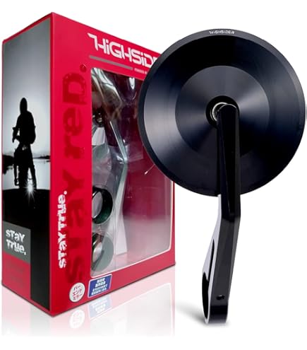 Amazon | KiWAV バーエンドミラー ウルトラ 黒 M8ネジ式 左右セット