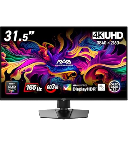 Amazon.co.jp: MSI QD-OLED ゲーミングモニター MPG 321URX QD-OLED