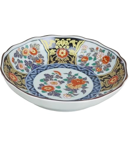 Amazon.co.jp: 有田焼 吾山窯 金彩古伊万里 染付唐草 小皿揃 5枚