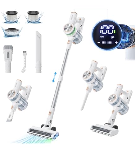 Amazon | 掃除機 コードレス Leacco コードレス掃除機 サイクロン 3段