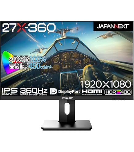 Amazon.co.jp: JAPANNEXT 24.5インチ ゲーミングモニター 360Hz 1ms