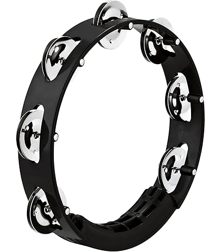 Amazon.co.jp: RhythmTech RT1010 ニッケル2連タンバリン黒 : Musical