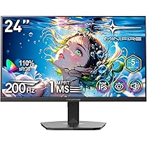 Amazon.co.jp: Minifire 24インチゲーミングモニター 200Hz 1ms応答
