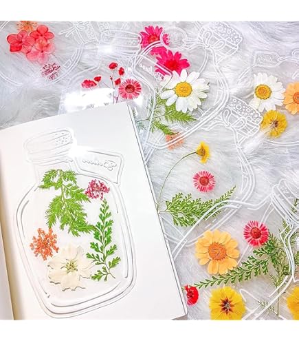 Amazon | ドライフラワー しおり 60枚セット 押し花キット 可愛い 御