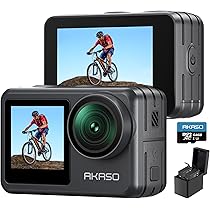 Amazon | AKASO Brave 7 LE アクションカメラ 4K 20MP 64GBメモリ