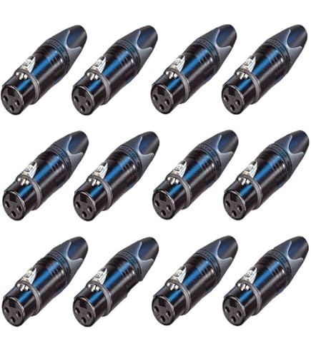 Amazon.com: (10 Pack) NEUTRIK NC3MXX-B 3-Pin XLR Male Cable Mt