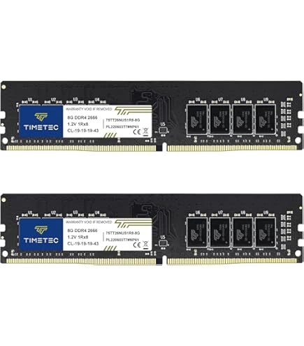 Wlizedle DDR4 2666MHz RAM 16GB Kit (2x8GB) CL19 UDIMM, Desktop